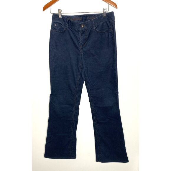 Eddie Bauer Women’s Blue Classic Fit Corduroy Boot Cut Pants Soft Durable Sz 6 - Picture 1 of 9